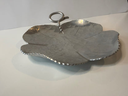 Vintage Buenilum Hand Wrought Aluminum Clover Serving Tray MCM