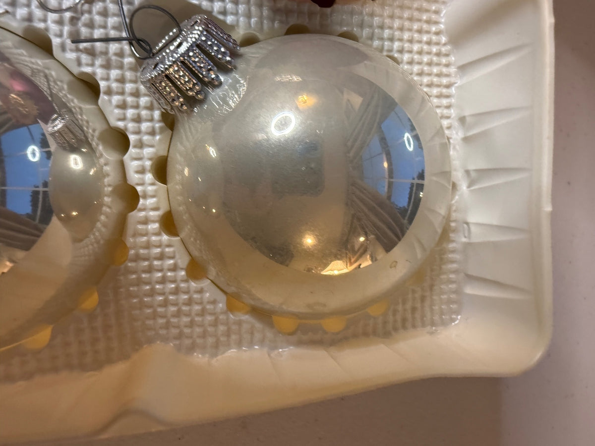 Vintage Krebs Renaissance Glass Ornaments Set 6 Pink Pearl Original Box – alternate product view 5 of 11