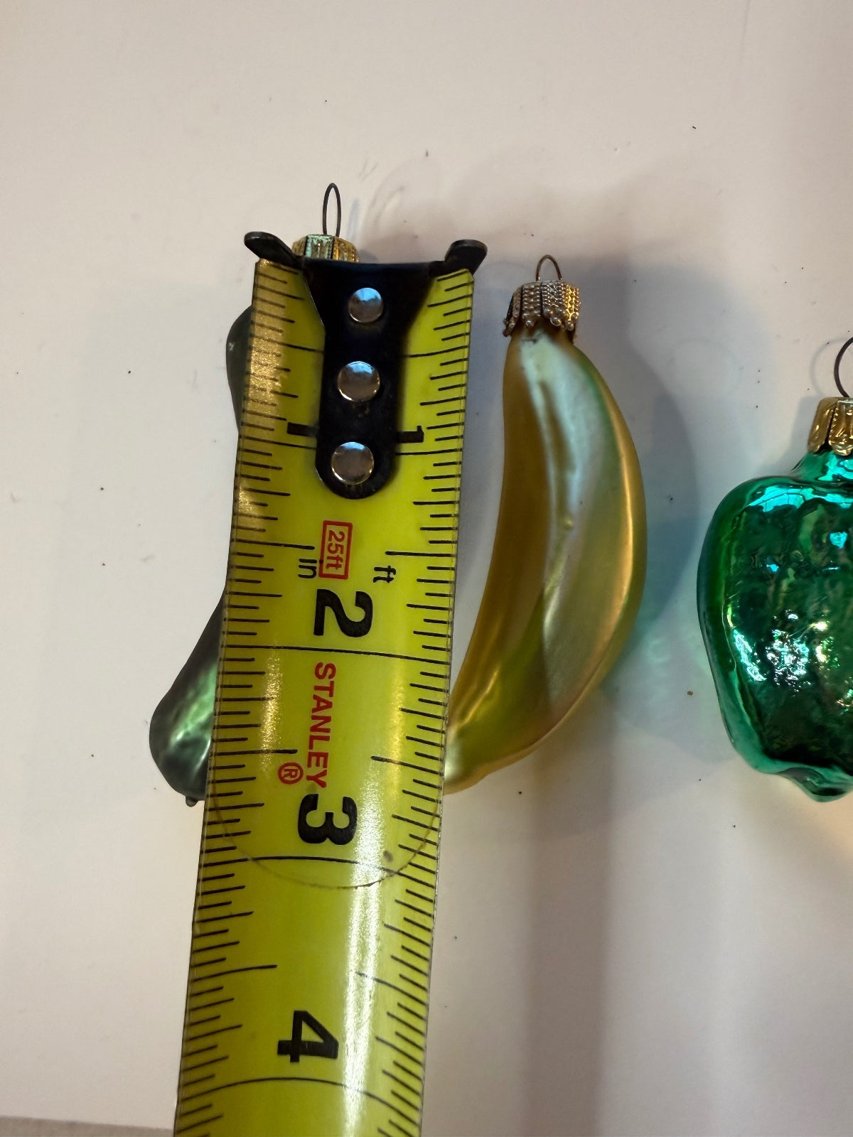 3 Vintage Germany Glass Vegetable Christmas Ornaments Banana Pickle Pepper – alternate product view 7 of 13
