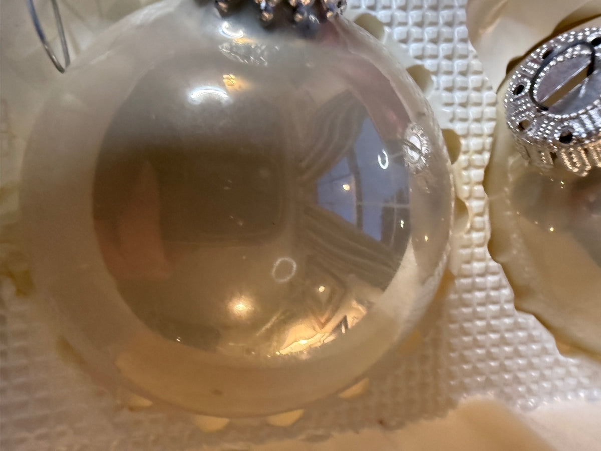 Vintage Krebs Renaissance Glass Ornaments Set 6 Pink Pearl Original Box – alternate product view 7 of 11