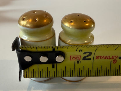 Vintage Porcelain Rose Salt & Pepper Shakers – Gilt Pair — product photograph 4