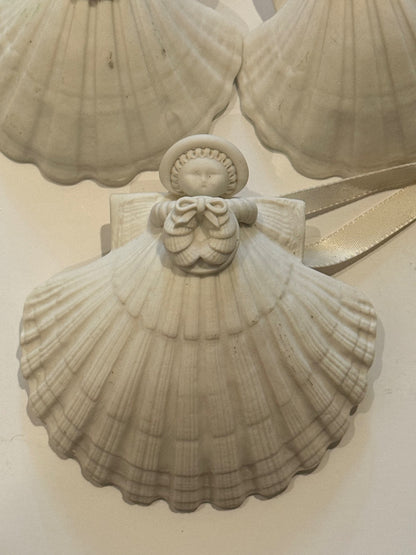 Margaret Furlong Shell Angel Ornaments Lot of 4 Bisque Porcelain 1984-1998 – alternate product view 2 of 14