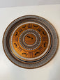 Grecian Etruscan Style Decorative Metal Tray 11.5” Greek Key Copper Tone