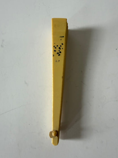Vintage Japanese Celluloid Folding Hand Fan Hand Painted Floral Pierced Design