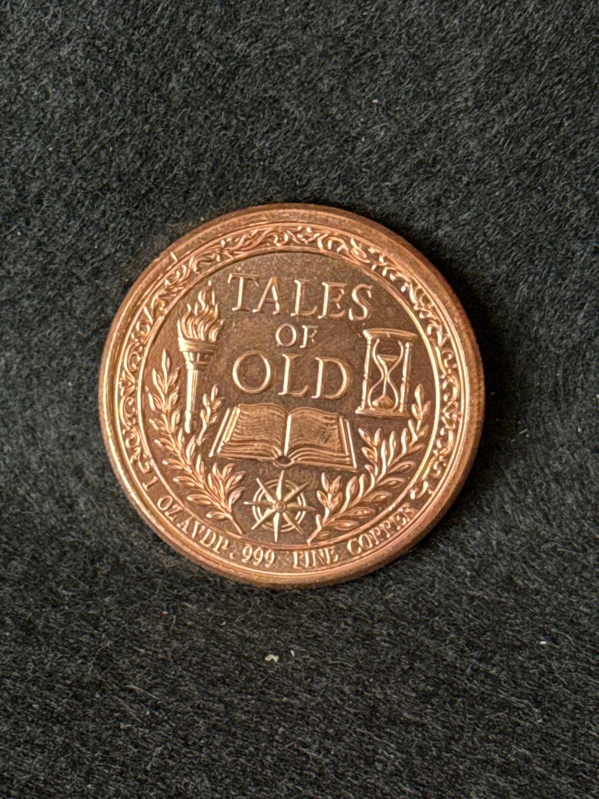 1 oz Copper Round - "Tales of Old" - Skull - CB26030040