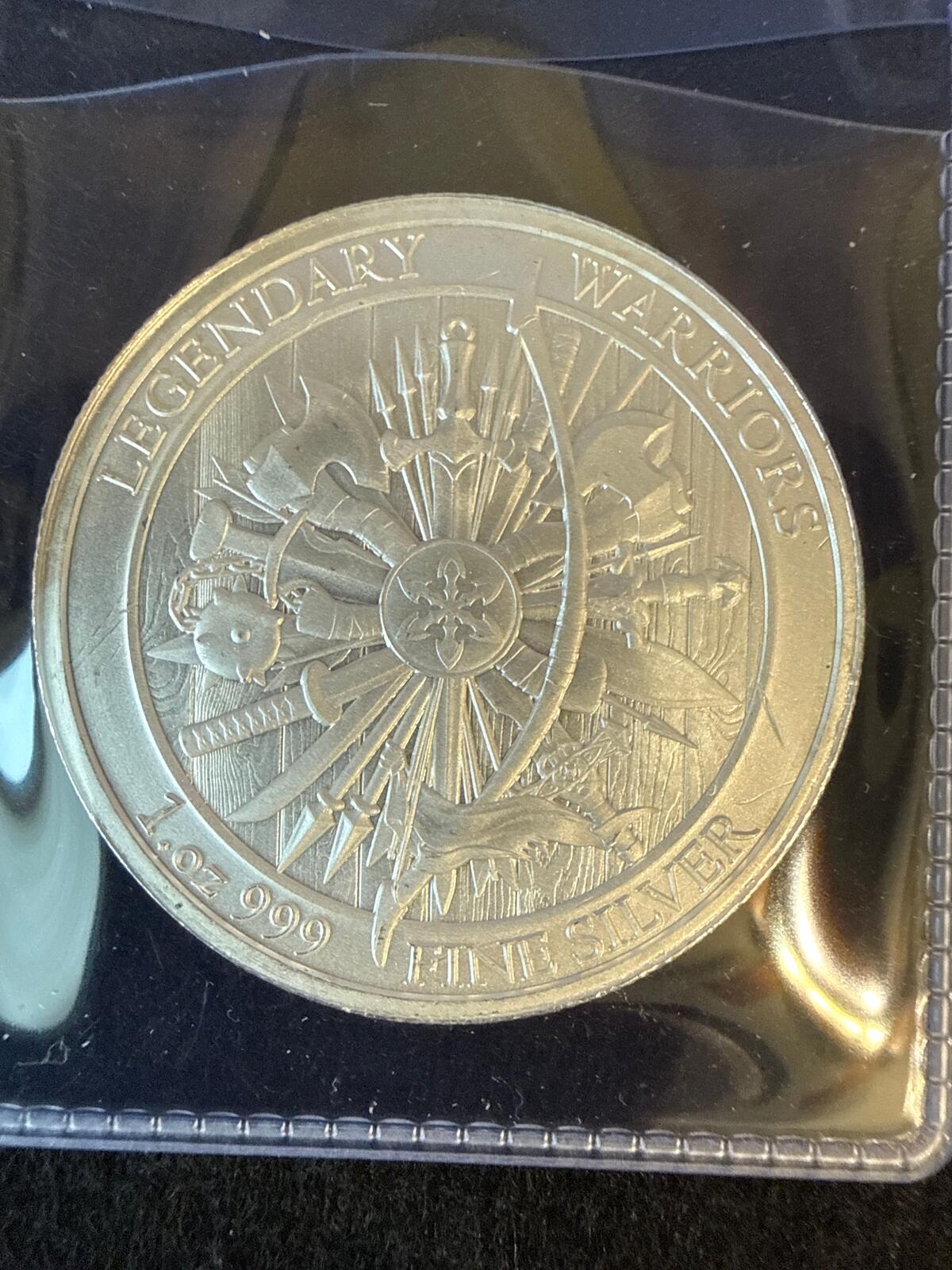 Legendary Warrior Series - Eric Bloodaxe 1 oz .999 fine silver