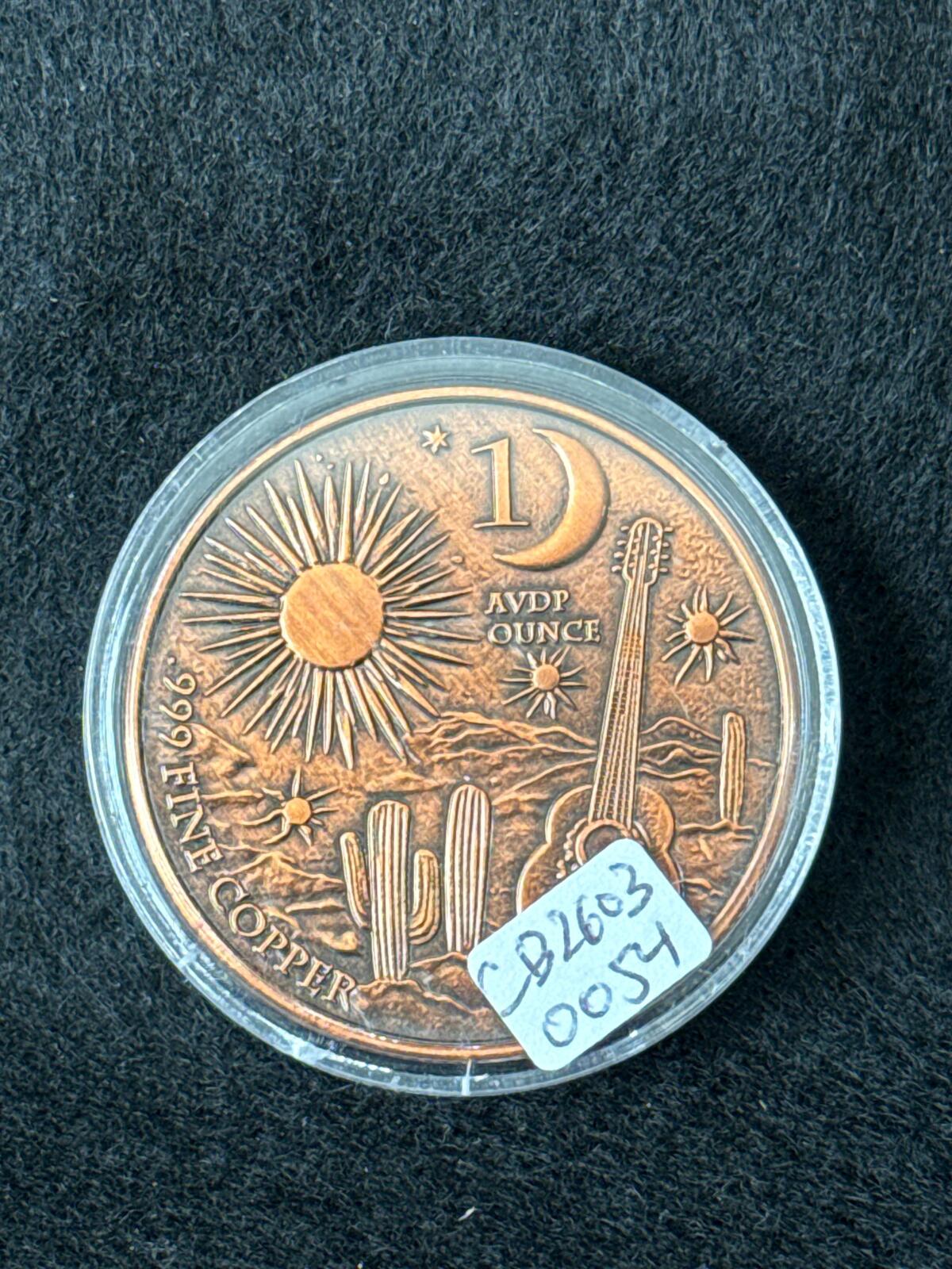 1 oz. Colorized Copper Round - Day of the Dead - CB26030054