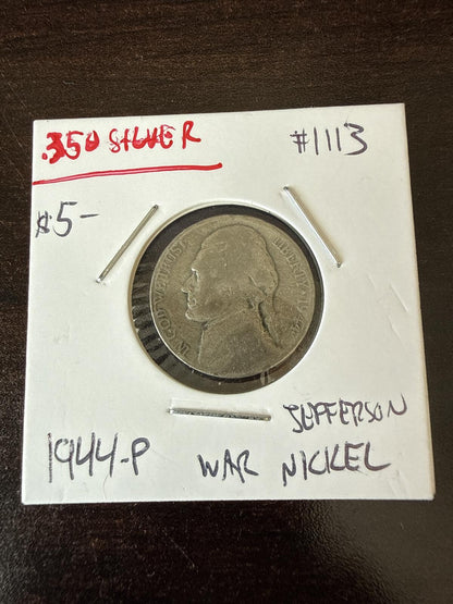 1944 War nickel 35 silver - 1113