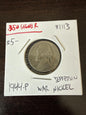 1944 War nickel 35 silver - 1113