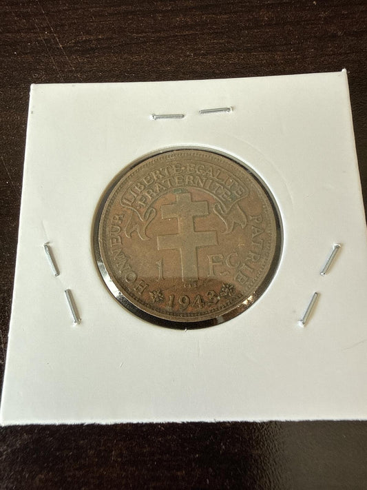 1943 Cameroon 1 franc VF-XF - 1096