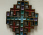 1969 Terra Sancta Guild Jerusalem Israel Enamel Jerusalem Cross Pendant Necklace