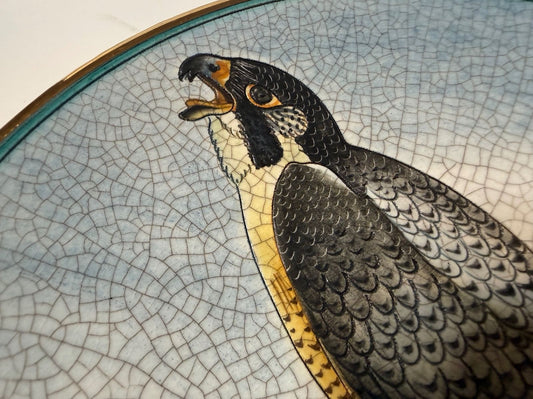1973 Veneto Flair Peregrine Falcon Bird Plate V Tiziano Italy #592/2000 – alternate product view 2 of 7