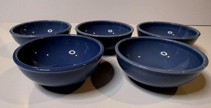 Syracuse China USA Blue Stoneware Bowls Set of 5 Mixed Sizes Replacement