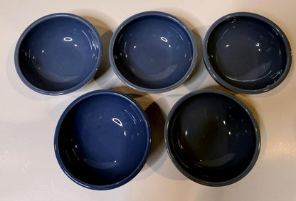 Syracuse China USA Blue Stoneware Bowls Set of 5 Mixed Sizes Replacement