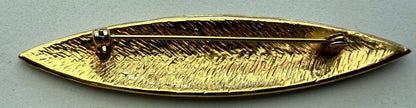 Vintage Brooch Lot 3 Gold Tone Floral Leaf Mid Century Modern