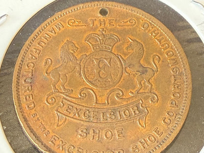Vintage Original Boy Scout Shoe Advertising Medal Token July 1910 Boy Scouts