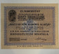 1915 Hungary WWI 20 Korona Hungarian Women’s Fund War Relief Receipt Budapest