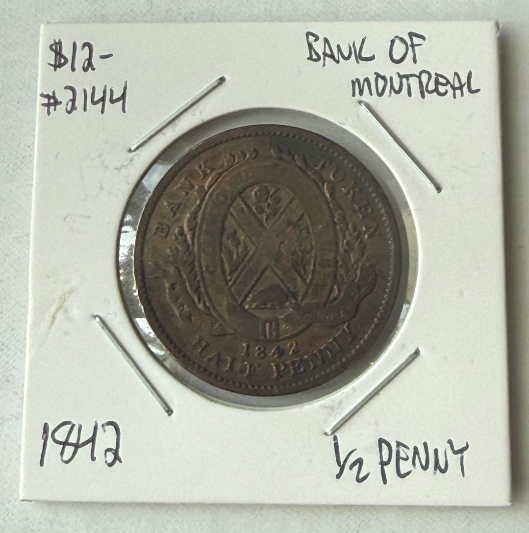1842 Bank of Montreal Collectible – Reverse Hole — product photograph 1