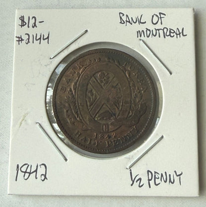 1842 Bank of Montreal Collectible – Reverse Hole — product photograph 1