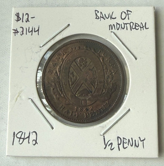 1842 Bank of Montreal Collectible – Reverse Hole — product photograph 1