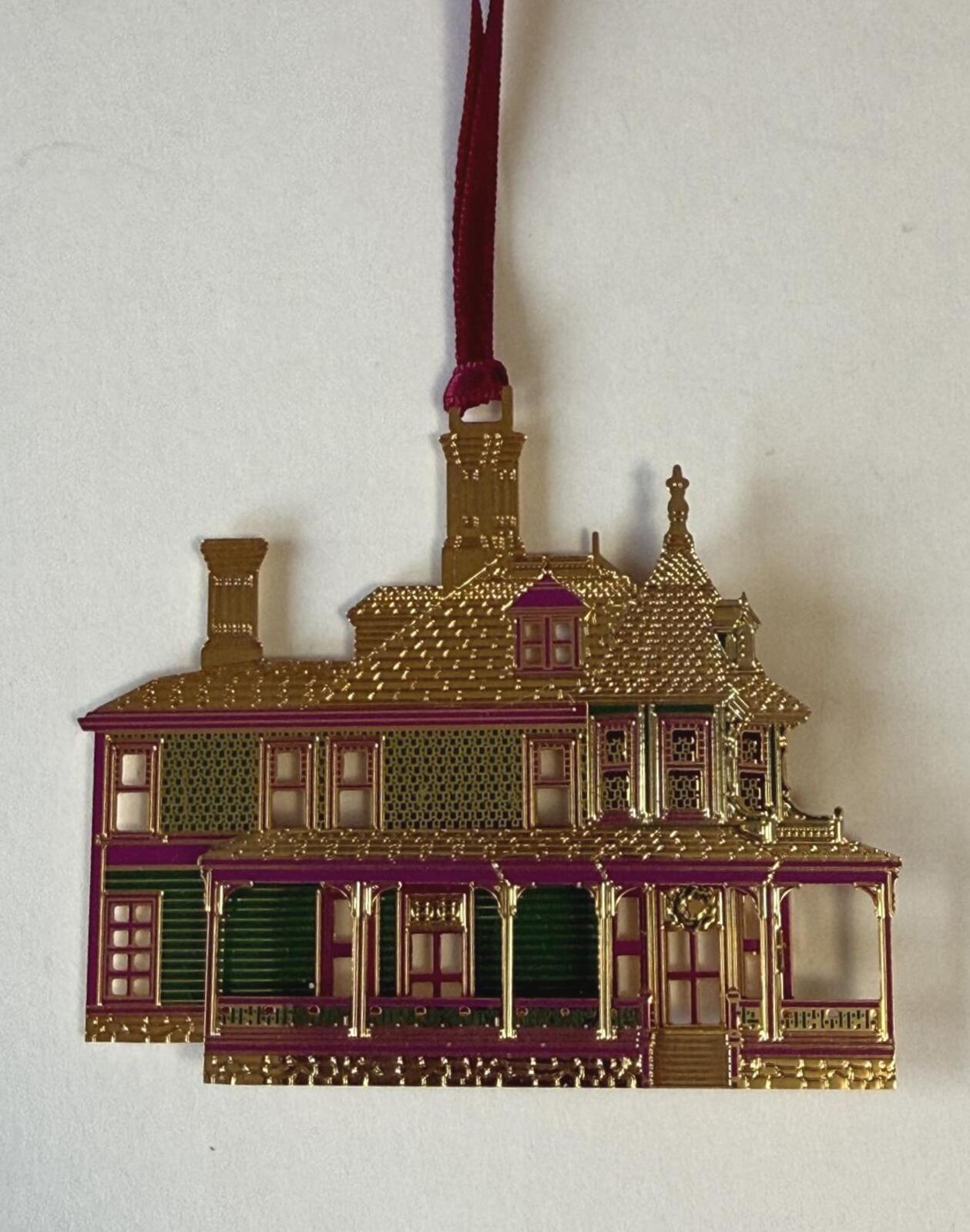 1987 Better Homes Fund Second Series Victorian House Christmas Ornament Metal