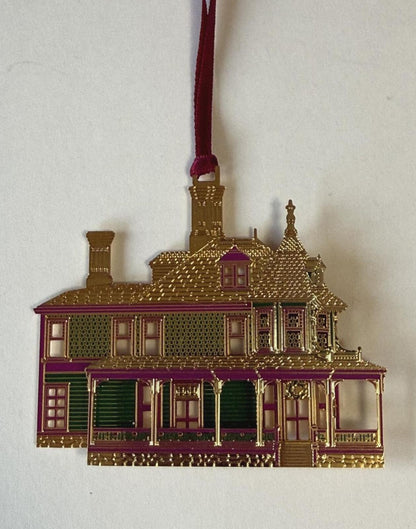 1987 Better Homes Fund Second Series Victorian House Christmas Ornament Metal