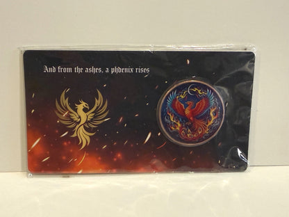 1 Oz .999 Fine Copper Phoenix Colorized Round Limited 5000 #4507 COA