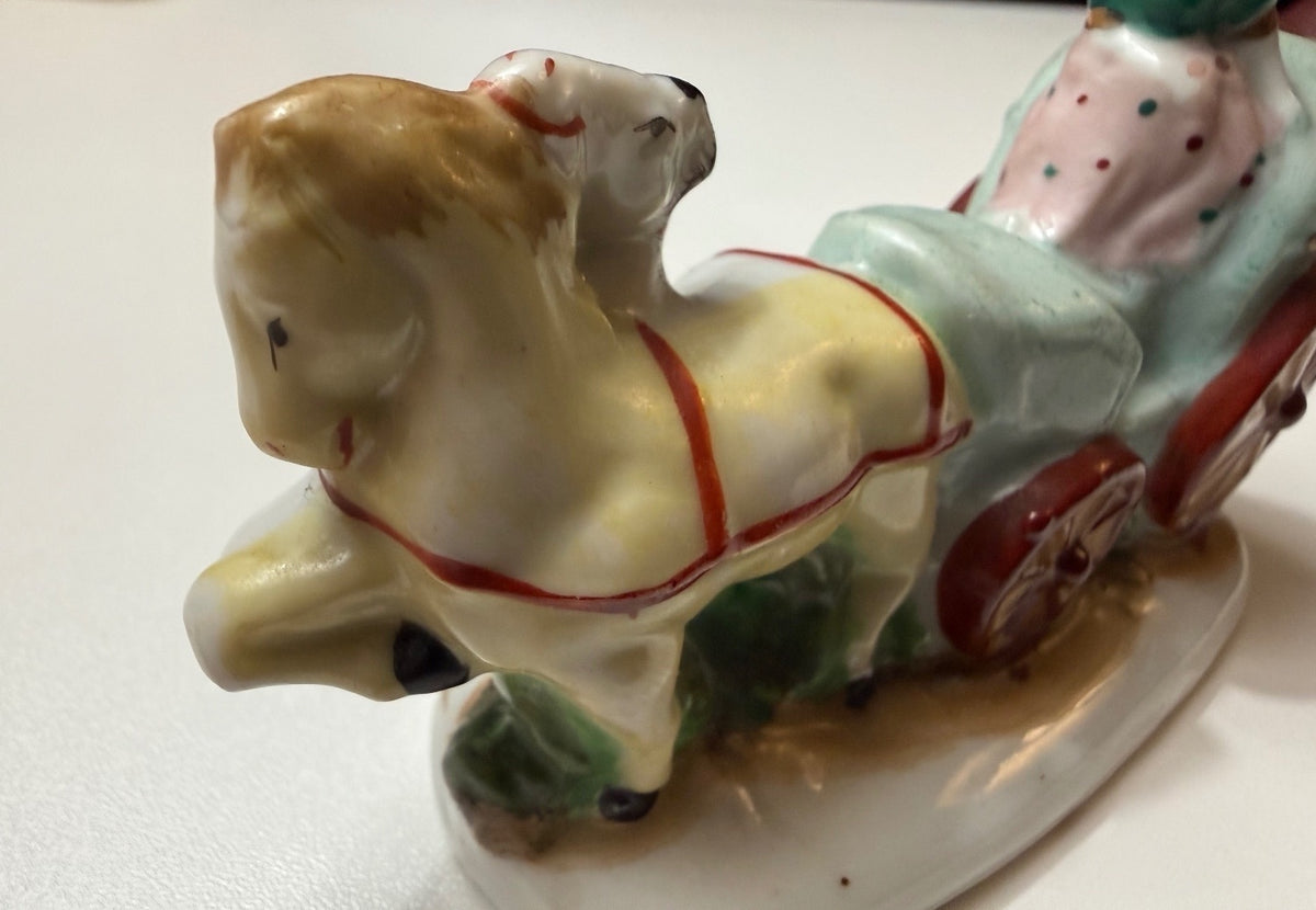 Vintage Occupied Japan Horse Carriage Figurine Hand Painted Porcelain – alternate product view 4 of 9