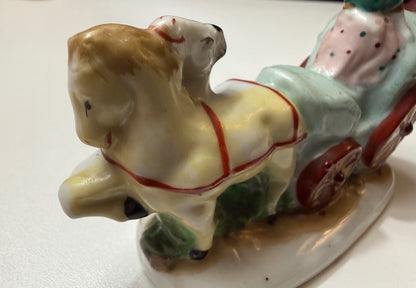 Vintage Occupied Japan Horse Carriage Figurine Hand Painted Porcelain – alternate product view 4 of 9