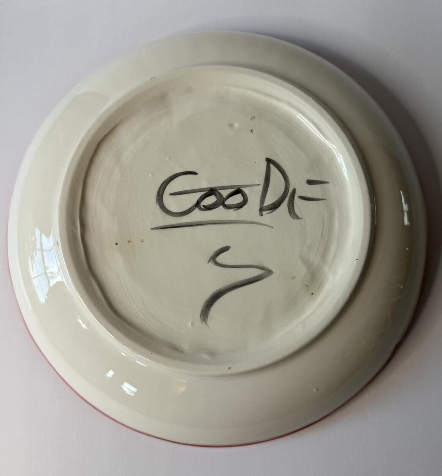 Signed Hand Painted Texas Longhorn Bowl Southwestern Western Decor 12”