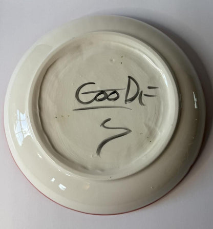 Signed Hand Painted Texas Longhorn Bowl Southwestern Western Decor 12”
