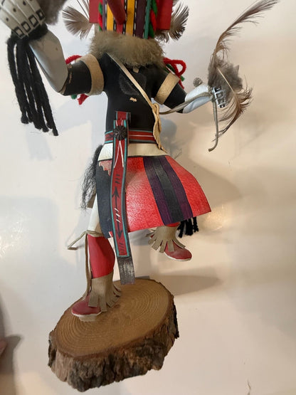 Signed Helene & Haviat Spencer Hopi Kachina Doll 12” Feathered Katsina