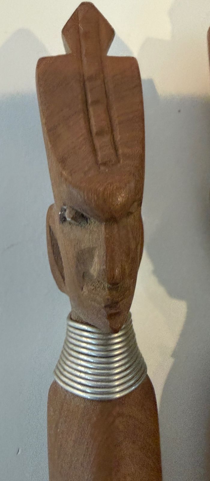 Vintage Kenyan Hand Carved Wood Serving Utensils Set of 3 African Art – alternate product view 4 of 9