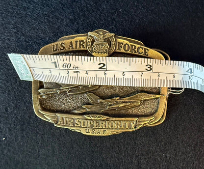 Vintage 1983 USAF Air Superiority Fighter Jet Belt Buckle #1073 – alternate product view 3 of 9