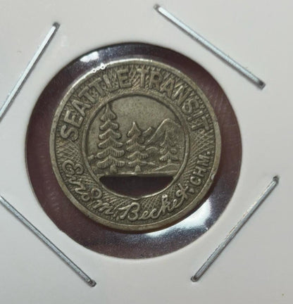 Vintage Seattle Transit Token Good For One Fare Transportation Token Washington