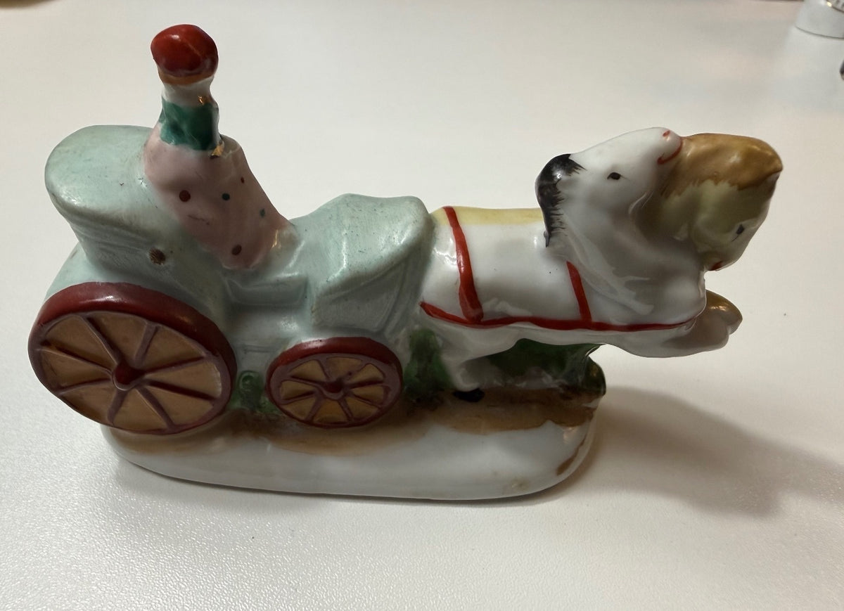 Vintage Occupied Japan Horse Carriage Figurine Hand Painted Porcelain – alternate product view 2 of 9