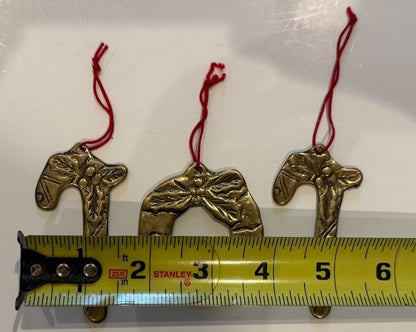 Vintage Taiwan ROC Metal Christmas Ornaments Wreath Candy Canes Set of 3 – alternate product view 7 of 10