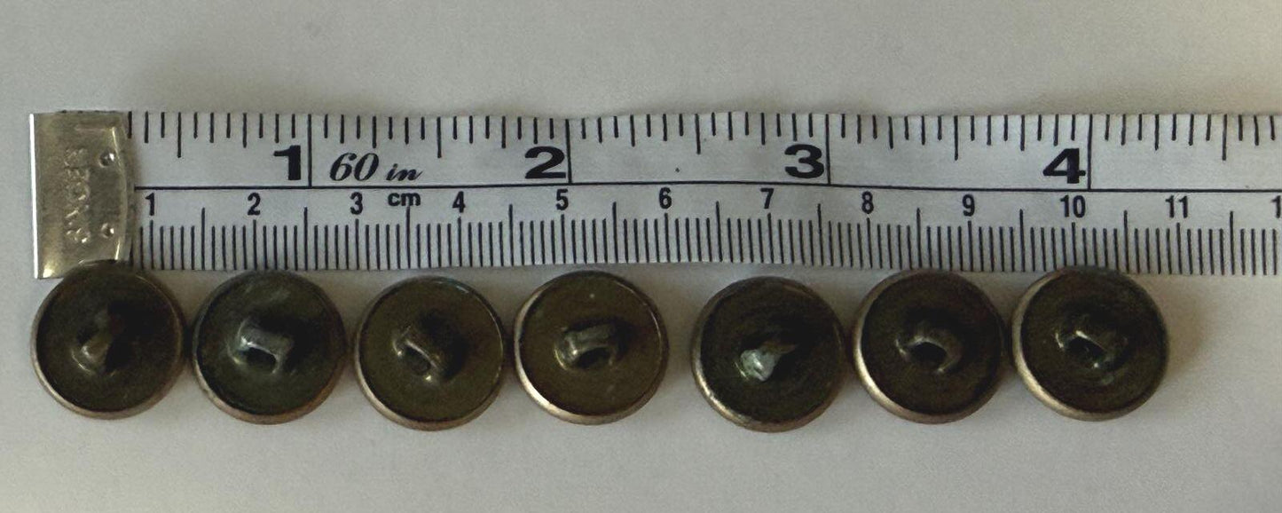 Lot of 7 Vintage Brass U.S. Eagle Uniform Buttons Military Great Seal Shank Back