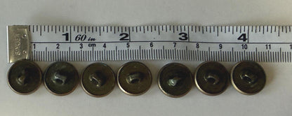 Lot of 7 Vintage Brass U.S. Eagle Uniform Buttons Military Great Seal Shank Back
