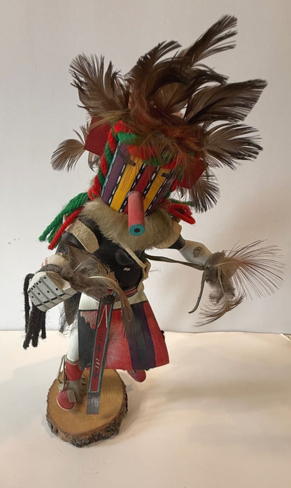Signed Helene & Haviat Spencer Hopi Kachina Doll 12” Feathered Katsina