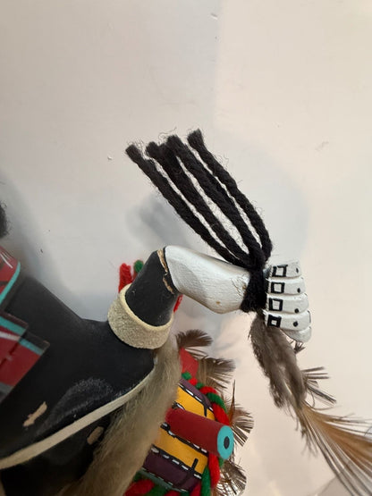 Signed Helene & Haviat Spencer Hopi Kachina Doll 12” Feathered Katsina