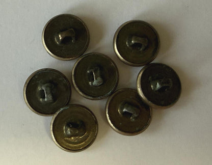 Lot of 7 Vintage Brass U.S. Eagle Uniform Buttons Military Great Seal Shank Back