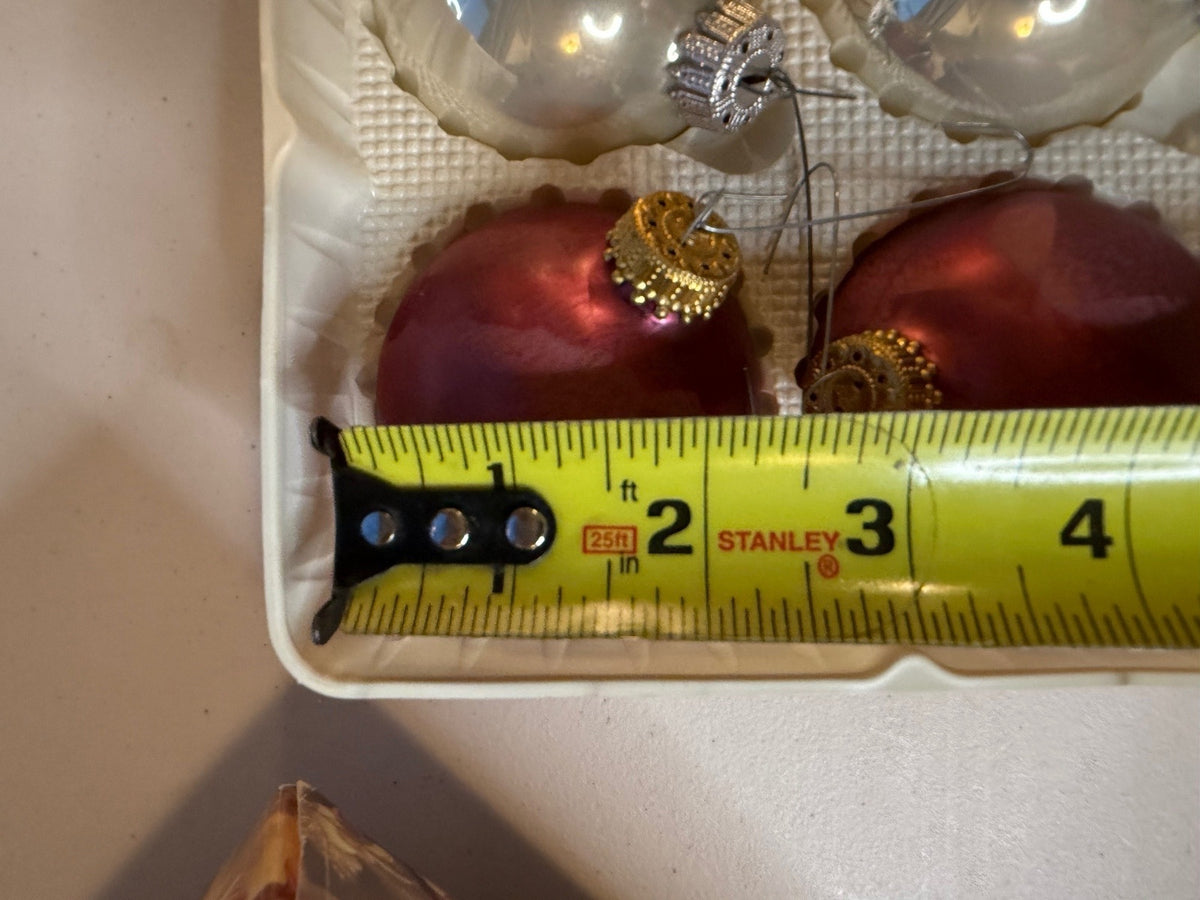 Vintage Krebs Renaissance Glass Ornaments Set 6 Pink Pearl Original Box – alternate product view 9 of 11