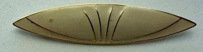 Vintage Brooch Lot 3 Gold Tone Floral Leaf Mid Century Modern