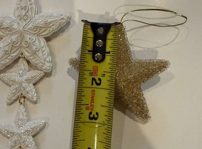 Set of 3 Sparkling Star Christmas Ornaments – Rhinestone, Beaded & Cascading – alternate product view 7 of 7
