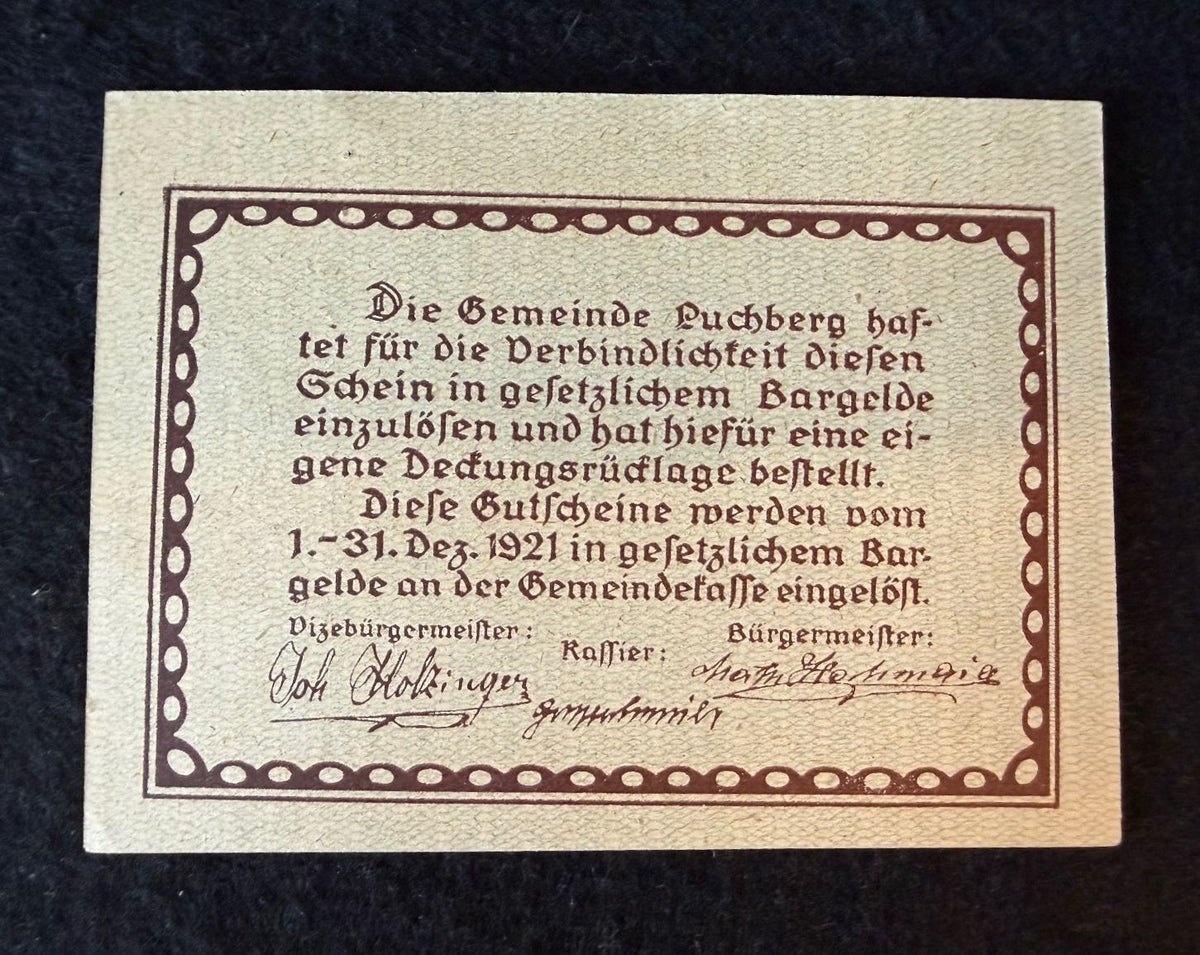 Austria Puchberg Notgeld – 10, 20 & 50 Heller Set c.1921 — product photograph 3