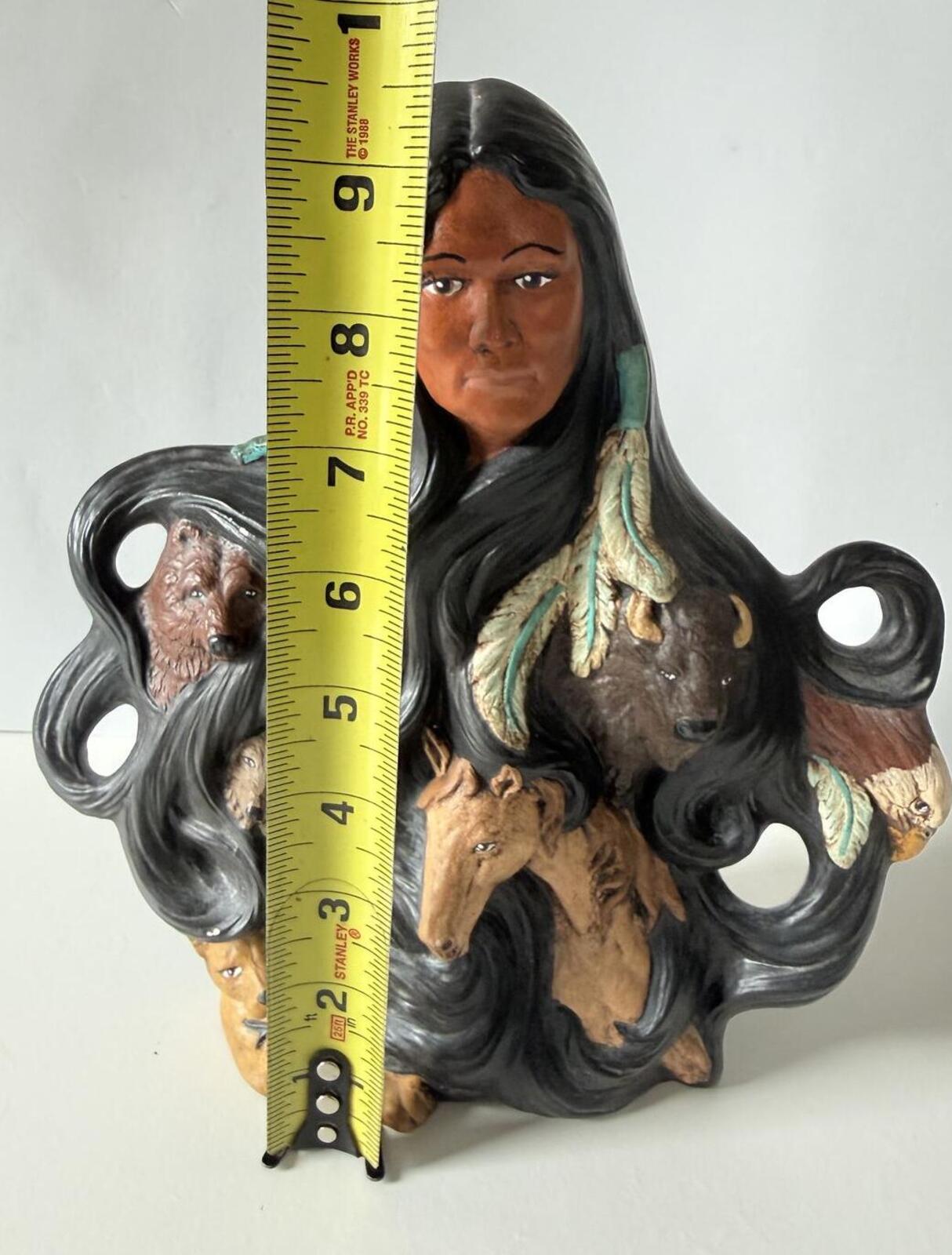 Vintage Southwestern Native American Spirit Animals Sculpture Wolf Buffalo Eagle