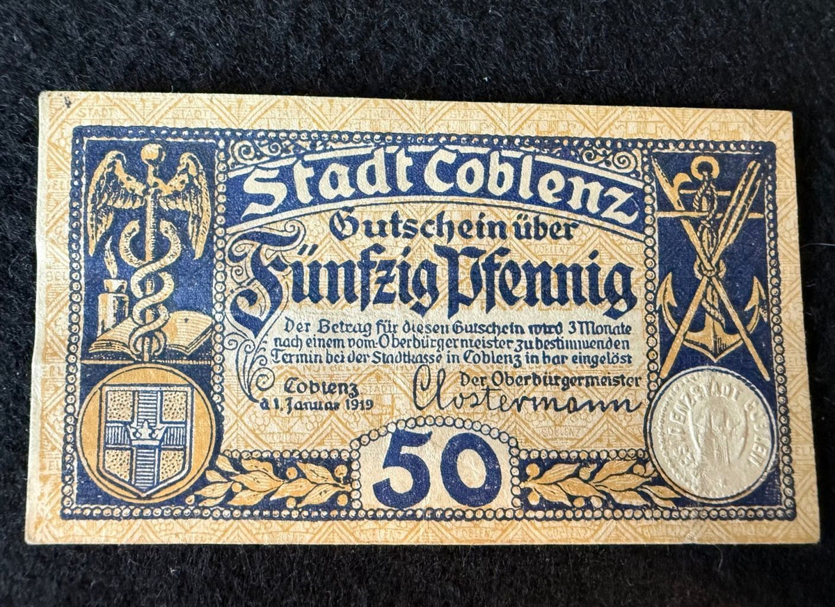 1917–1920 Köln & Coblenz Notgeld – Four-Note Lot — product photograph 4