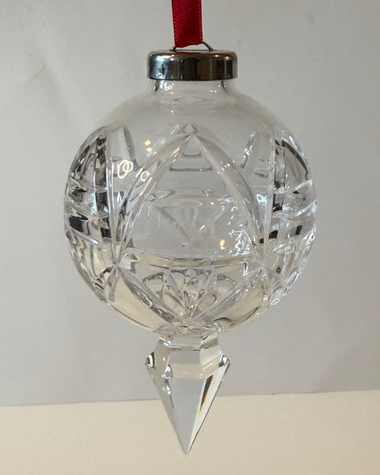 Waterford Crystal 2001 10th Annual Ball Christmas Ornament 5” Spire