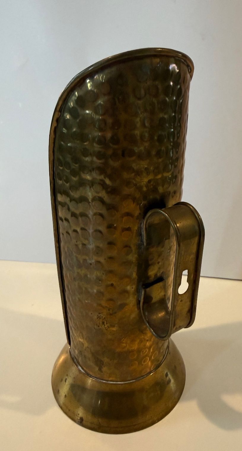 Vintage India Hammered Brass Wall Candle Sconce Taper Holder 9” MCM Boho – alternate product view 6 of 10